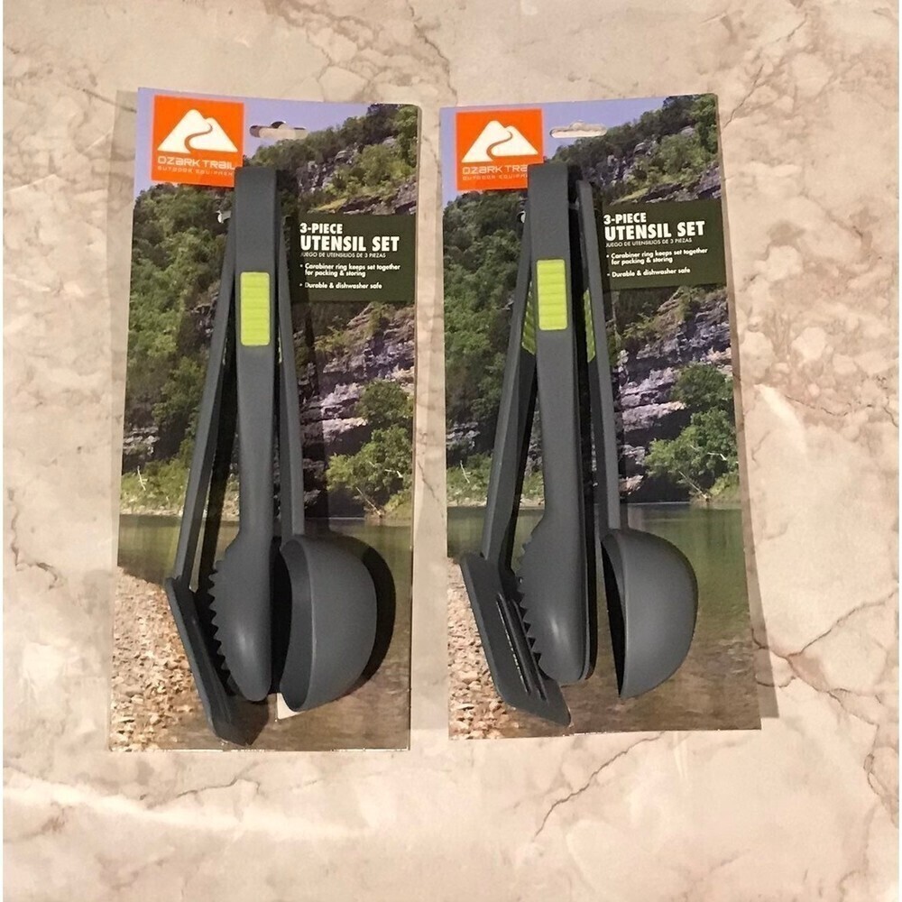TWO Set of Ozark Trail 3 PCS Utensil Set.